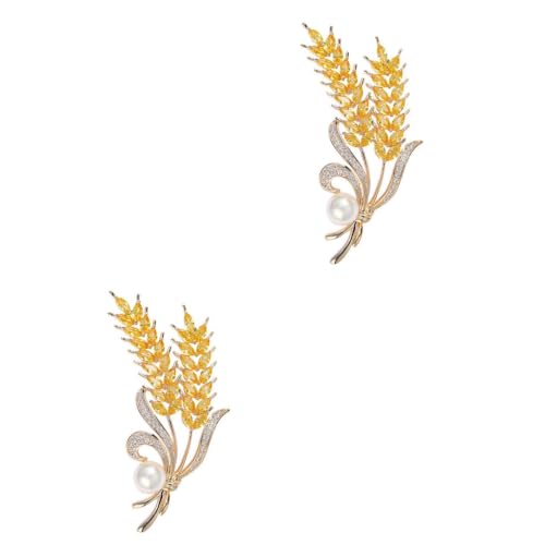 Broche d'oreille de blé en cuivre doré durable pour femmes