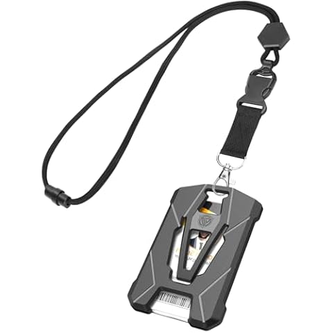 Oaridey ID Badge Holder with Lanyard, Heavy Duty Lanyard with Safety Breakaway Buckle for ID Card/Badge Holder Cover