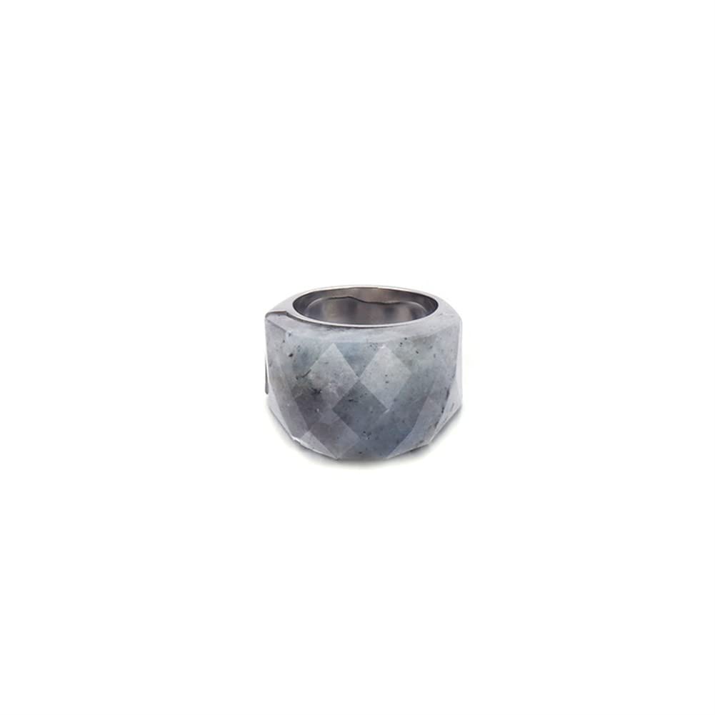 HIJONES Men Women Stainless Steel Cubic Zirconia Royal Crystal Rings Wrap Band Cocktail Style