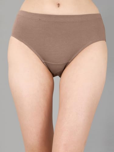 Image of SOIE Women High Rise Full Coverage Solid Colour Cotton Stretch Hipster Panty (Pack of 3)