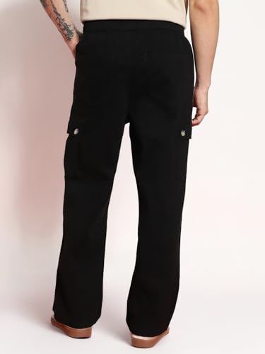Image of Urbano Fashion Men's Loose Baggy Fit Cargo Jogger Chino Pant with 6 Pockets Stretchable