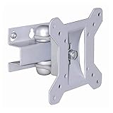 Capacidad de carga 20 kg Soporte de Pared para TV - Giratorio e inclinable - Soporte para 10-22 Pulgadas - para TV o Monitor LED LCD 3D HD 4K Curvo - hasta 20 kg de Carga - VESA 75x75 100x100 Plata Modelo: L59S
