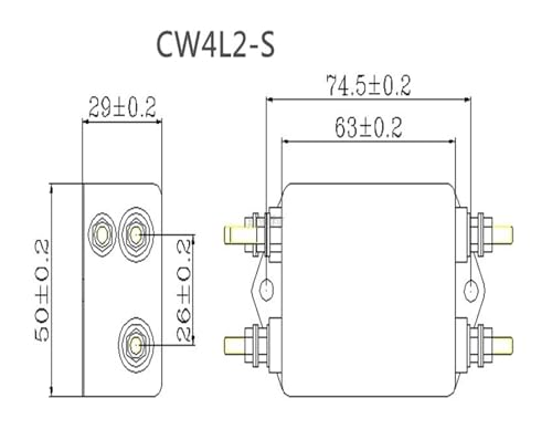 Filtro de alimentación CW4L2-20A-T supresor de interferencias con borne de tornillo 3