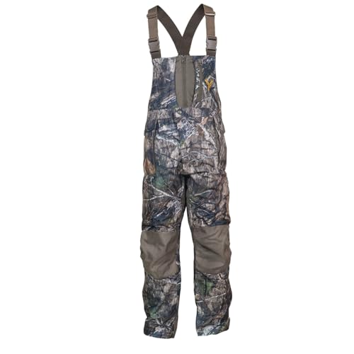 HOT SHOT Men’s Elite Camo Hunting Bib, Waterproof Men’s Camouflage Overalls, Insulated All-Day Cold Weather Hunting Clothes