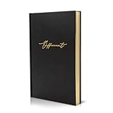 Libro oficial de boda – Cuaderno moderno minimalista de tapa dura negra en relieve dorado, regalo para pastores ministros, sermón, ceremonia de boda, 32 páginas, papel grueso de 140 g/m², 5.25 x 8.25