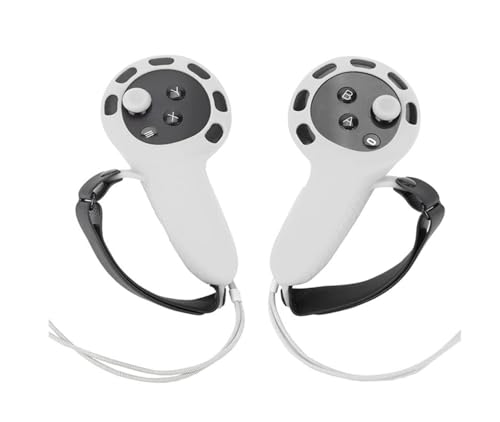 SHEAWA for Meta Quest 3S/3 �R���g���[���[�P�[�X+�n���h�X�g���b�v �݊��i �J�o�[ �V���R�� �����h�~ �����h�~ �ی�P�[�X ����~�� �Ռ��⏝����ی� �A�N�Z�T���[ (�z���C�g)