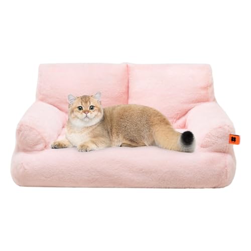 Lit pour chiot en peluche épaisse avec dossier surélevé