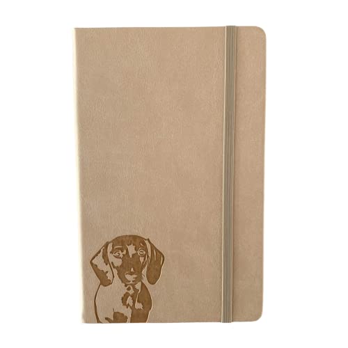 Carnet A5 beige en cuir synthétique avec pages lignées 100g/m² pour journal intime
