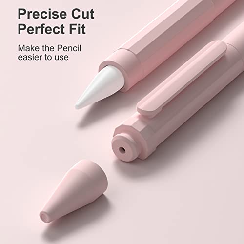 Pencil Cover Compatible with Apple Pencil 2nd Gen, Soft TPE Material, Anti-Slip Grip, Integrated Clip, Stylus Holder for iPad Pro 12.9, Drawing, Note-taking, Creative Tasks
