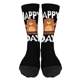 Felices Fiestass Crew Socks For Men Groundhogs Day Knee High Mens Socks Rain Boot Socks Fashion Socks