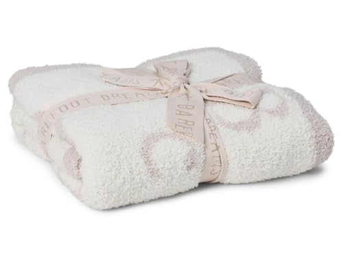 Image of Barefoot Dreams CozyChic ABC Blanket (Stone /Cream)