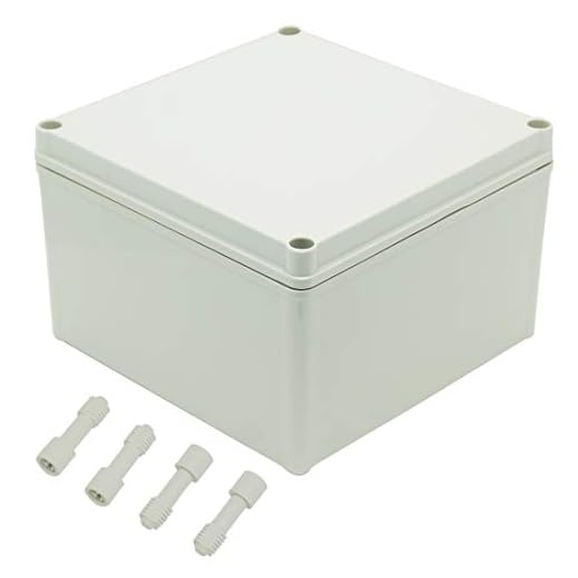 Zulkit Junction Box ABS Plastic Dustproof Waterproof IP67 Junction Boxes Universal Electrical Project Enclosure DIY Electronic Project Box Grey 7.87 x 7.87 x 5.12 inch (200 x 200 x 130 mm)