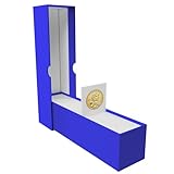 lonamos 8 Pcs Coin Storage Box - 2'× 2' Coin Holders Boxes for Collectors, Durable Slab Storage Boxes for Collectors Supplies, Protect Collecting Coins for Cardboard Cases (Blue)
