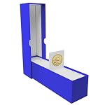 lonamos 8 Pcs Coin Storage Box - 2"× 2" Coin Holders Boxes for Collectors, Durable Slab Storage Boxes for Collectors Supplies, Protect Collecting Coins for Cardboard Cases (Blue)
