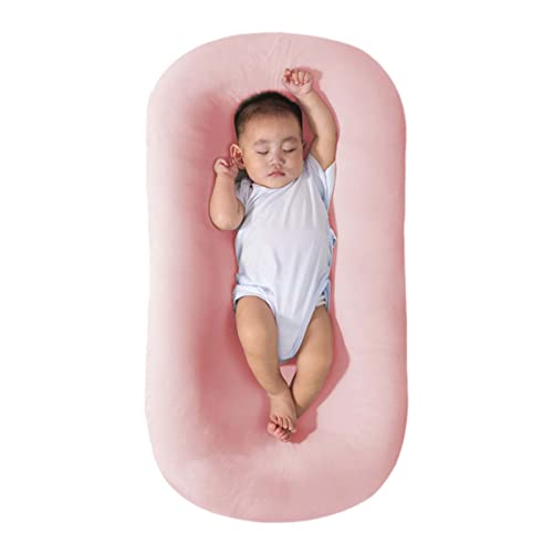 Image of Veayiik Baby Lounger for Newborn, Baby Lounger Pillow, Newborn Lounger Nest for Baby 0-24 Months (Pink)