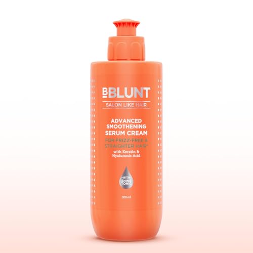 BBlunt Advanced Smoothening Serum Cream with Keratin & Hyaluronic Acid - 200 ml | Makes Hair Frizz-Free & Straighter | Deeply Nourishes | Adds Spectacular Shine | For Men & Women - Image 2