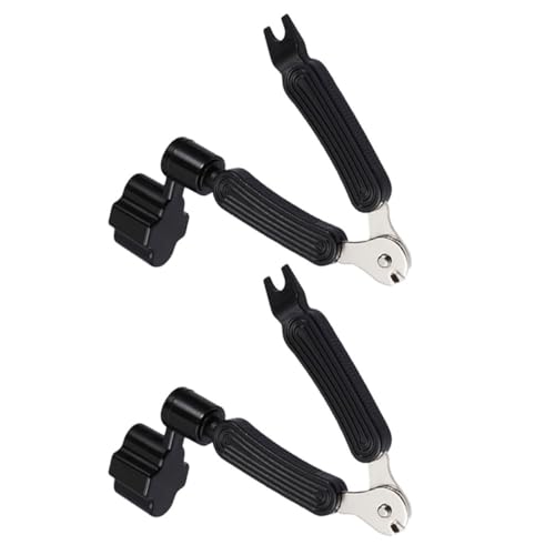 CIMAXIC 2 Piezas De Cuerda Afinador De Guitarra Bajo Herramientas De Potenciómetro Etiqueta Engomada De Piano De Interruptor Eléctrico Panel Pegatinas Abdominales Black