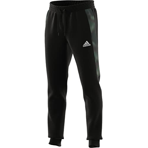 adidas Essentials Mens Camo Print Fleece Pants 4XL Black