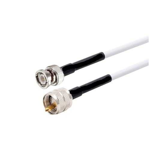 1PC RF����RG58�P�[�u��BNC�I�X-PL259 UHF�I�X�R�l�N�^30CM 12�C���`RF�A�_�v�^RG58 50�I�[���P�[�u���J�����p(BNC M to UHF M,50CM)