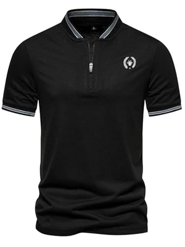 Image of Men's Solid Cotton Rich Polo T Shirt | Collar Tshirts | Half Sleeves | Plain-Regular Fit (Available in Plus Size and Combo Pack of 2)