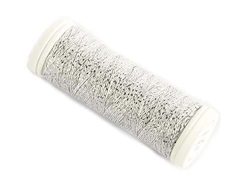 Ariadna Metallic Embroidery Thread Silva 164yd / 150m Cross Stitch Bobbin Lace Machine Embroidery Handmade 360 dtex (Silver)