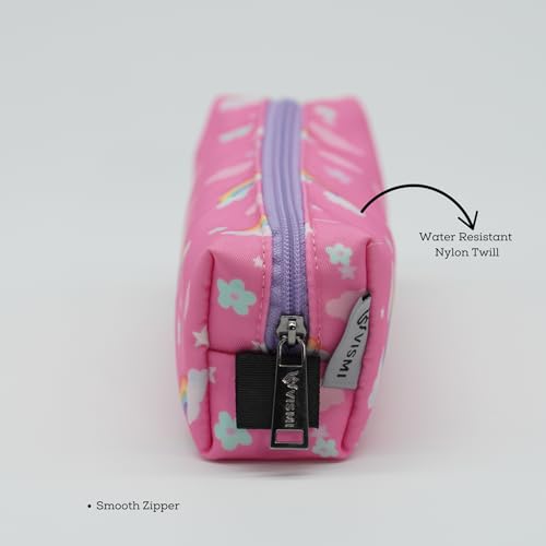 Image of VISMIINTREND Unicorn Pre Printed Stylish High-Capacity Stationery Bag - Perfect for School, College, Travel, Cosmetics and Office Supplies