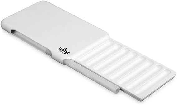 Original Royal Box Torpedo White 8 Compartment Luxury Snuff Storage Box with Built in 3 Straw