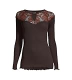 OSCALITO Oscalito Top Laine et Soie avec Dentelle Moka Taille FR 3
