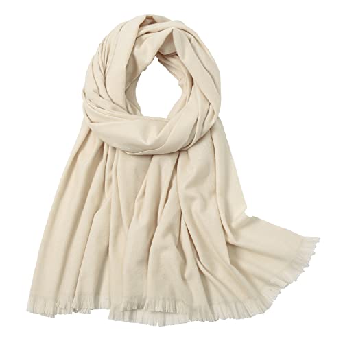 Rui Vtron Shawl Wraps For Women Cream Pashmina Shawls And Wraps For Evening Dresses Large Soft Scarf Winter Scarf Wedding Shawl #TOP1