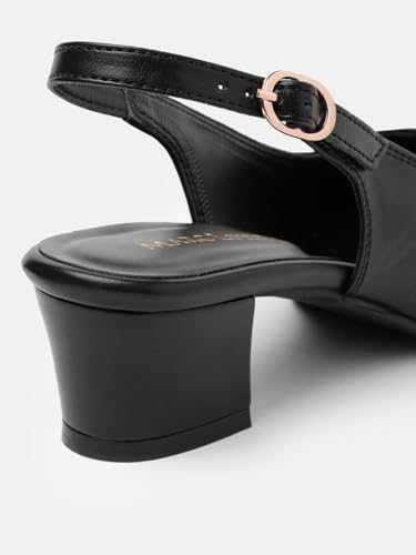 Image of Marc Loire Women's Pointed Toe Block Heel Pumps Shoes for Party, Office and Formal Occasions