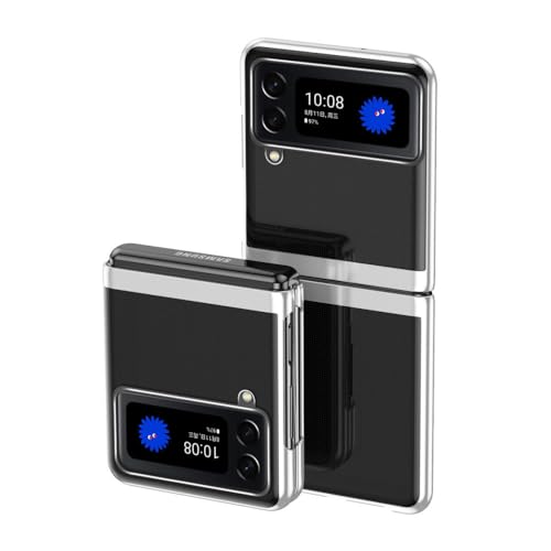 Coque de téléphone Transparente galvanisée pour Samsung Galaxy Z Flip 5 4 3