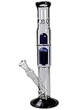 Diese mittelgroße Bong ist mit soliden 5 mm Wandstärke angenehm schwer und stabil.
