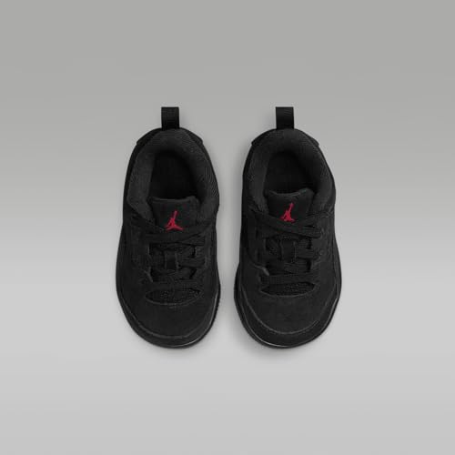 Jordan Flight Court Baby/Toddler Shoes (HF3331-001, Black/Gum Medium Brown/Varsity Red)4