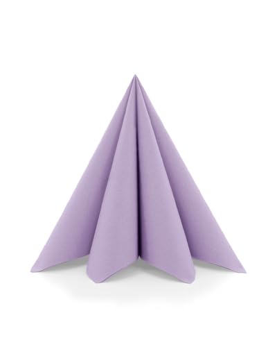 Sovie HORECA Serviette in LILA aus Linclass Airlaid, 40 x 40cm, 1/4...