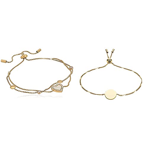 Fossil Women's Stainless Steel Gold-Tone Chain Bracelet Women's Stainless Steel Gold-Tone Chain Bracelet #TOP17