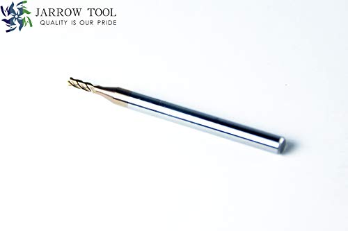Image of Square End Carbide Mill Set (Pack of 5) - 3 /32 End Mill for Alloy Steels /Hardened Metals - 4 Flute TiAlN Coated Square Nose Milling Set for CNC Machine Milling Tools