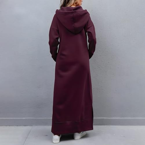 Robe pull ample pour femme avec grande poche et capuche style décontracté - 3
