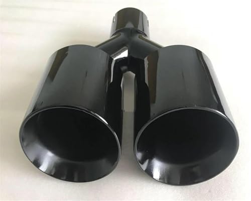 Tuyaux d'échappement voiture universels en inox noir canule de modification 66-101mm