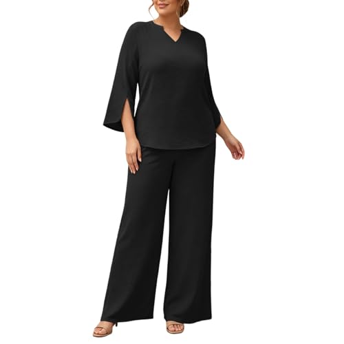 Survêtement femme ensemble manches 3/4 et pantalon coupe fluide couleur unie