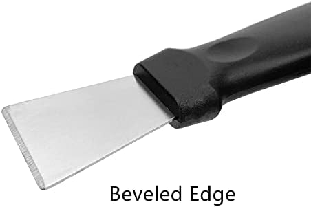Ewrap Scraper for Ceramic Hobs, Oven Scraper Tool, Stainless Steel Scraper, None-Scratches Putty Scraper for Kitchen Cleaning, with Comfortable Plastic Handle, 17 x 3.8cm Black