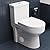 DeerValley Compact One Piece Toilet, Modern Dual Flush Toilet for Small Bathroom, Space Saving Toilet with Soft Close Toilet Seat, 1.1/1.6 GPF and MAP 800g, 12'' Rough-In, White