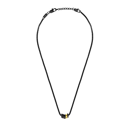 s.Oliver Kette mit Anhänger Edelstahl Herren Halsschmuck, 50+5 cm, Bicolor, Kommt in Schmuck Geschenk Box, 2034952 – Ansicht 2