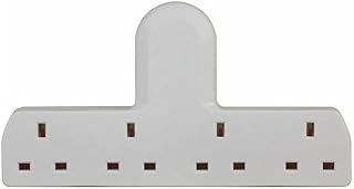 Mains Socket Adaptor 4 Gang, Four way adaptor that plugs directly into a 13A socket giving four outlets, without the need for an extension lead.