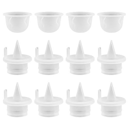 Image of 12pcs Replacement Breast Pump Parts for Baby Buddha, 8 Duckbill Valves & 4 Silicone Membrane Breast Pump Accessories for BabyBuddha Zoomee Z1/Z2 Motif Medical Twist (BPA Free & DEHP Free)