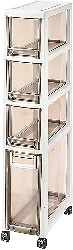 【Mobile da bagno semplice ed elegante】 Questo sottile mobiletto da bagno a torre con cassetti può essere posizionato nello spazio ristretto tra la vasca da bagno e il WC o la lavatrice. Il design semplice gli consente di integrarsi facilmente con qualsiasi arredamento domestico esistente aggiungendo un tocco elegante al posto