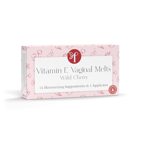 Image of Femallay Organic Vitamin E Vaginal Melts - Feminine Moisture, Comfort & Hydration - Wild Cherry, 1-Pack | Feminine Moisturizing Support for Gentle Daily Vaginal Hydration & Comfort, with Natural Ingredients that Sooth and Refresh