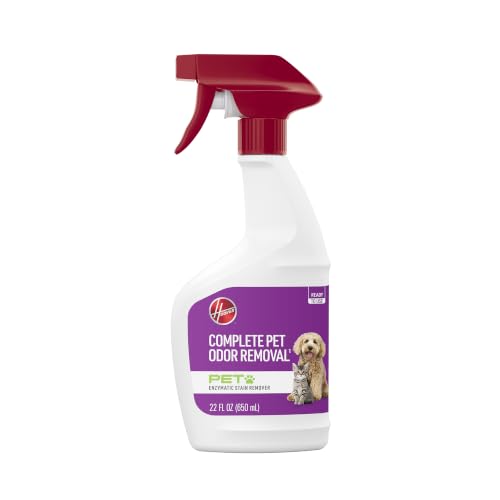 Hoover Pet Pre-Treat Spot and Stain Remover Spray 22 oz. Pet Formula for Carpet and Upholstery Tackles Tough Pet Messes and Stains Pair with Hoover Carpet or Spot Cleaner
