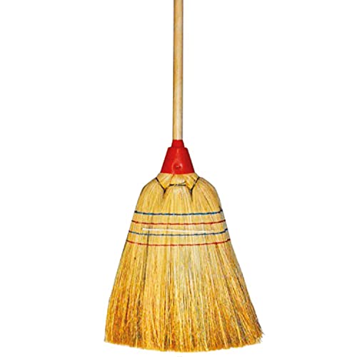 Scopa in Saggina 4 Cuciture, Manico Legno Verniciato 00010