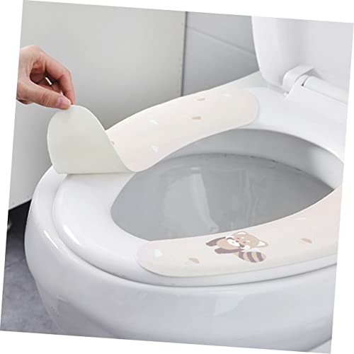 DOITOOL Toilettenklappe Kommode Toilettenaufkleber 1 Paar Einweg-Toilettenabdeckung Toilettenwärmerabdeckung Toilettenabdeckungstuch Toilettensitzkissen Toilettensitzabdeckung – Bild 8