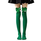 XITEA Dehnbare Retro-Strümpfe, Schleifen-Detail, modisch, für Partys und Outfits, gestreift, lange Socken für Damen, Abschnitt 14, One size